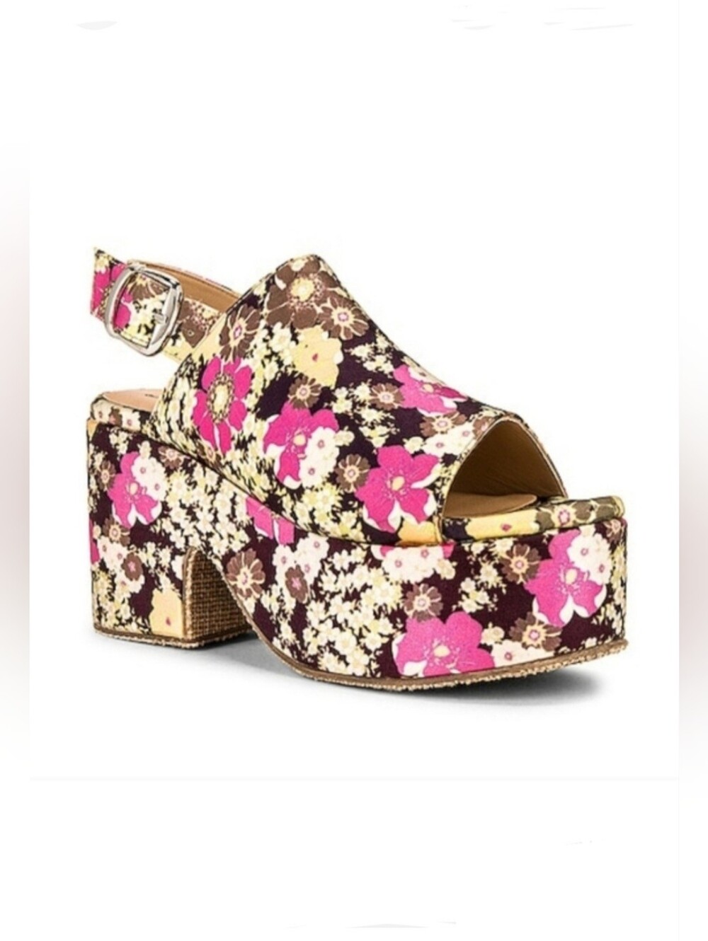 Free People Nicola Ditsy Floral Slingback Wedges
